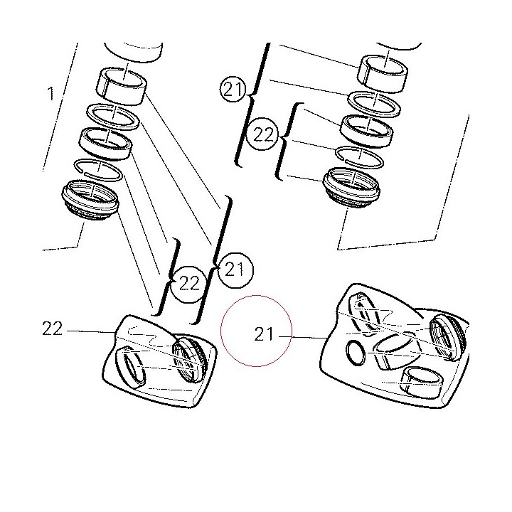 Front fork overhaul set 34912461A