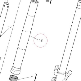 Fork outer tube 34912531A