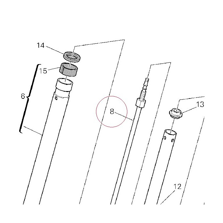 Rod, piston, front fork 34912541A