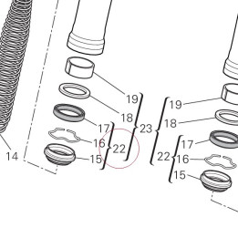 Seal set, front fork 34912871A