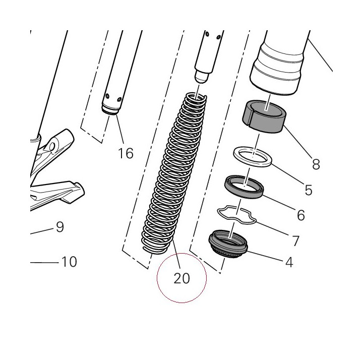 Fork spring 34914021A