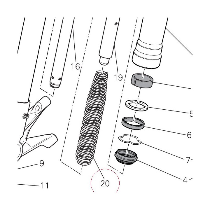 Fork spring 34914261A
