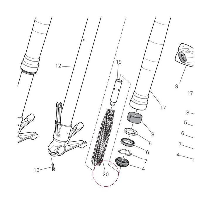 Fork spring 34914281A