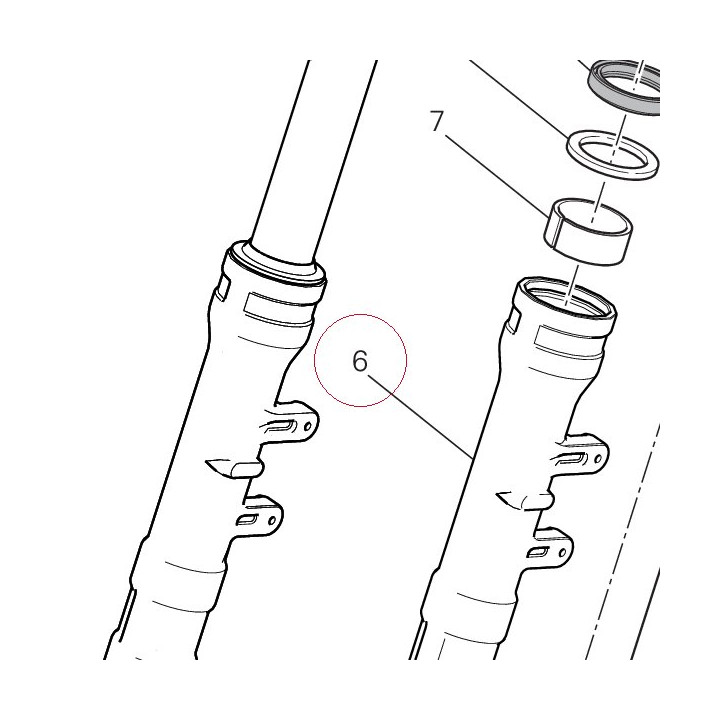 Fork leg assembly right 34914481A