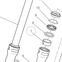 Bushing-front fork, slide 34914571A