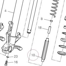 Guide, fork spring 34916131A