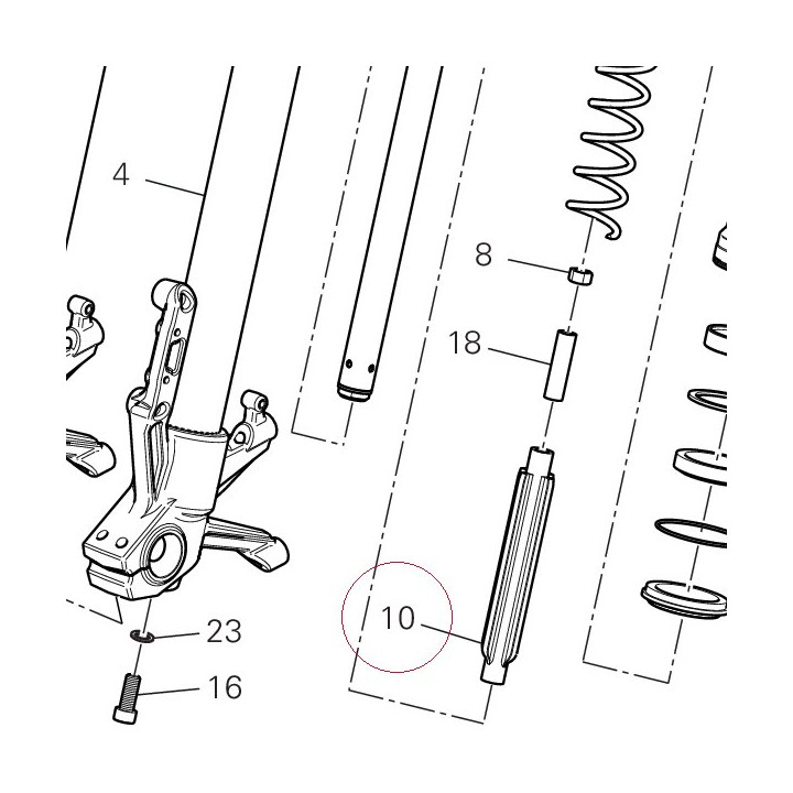 Guide, fork spring 34916131A