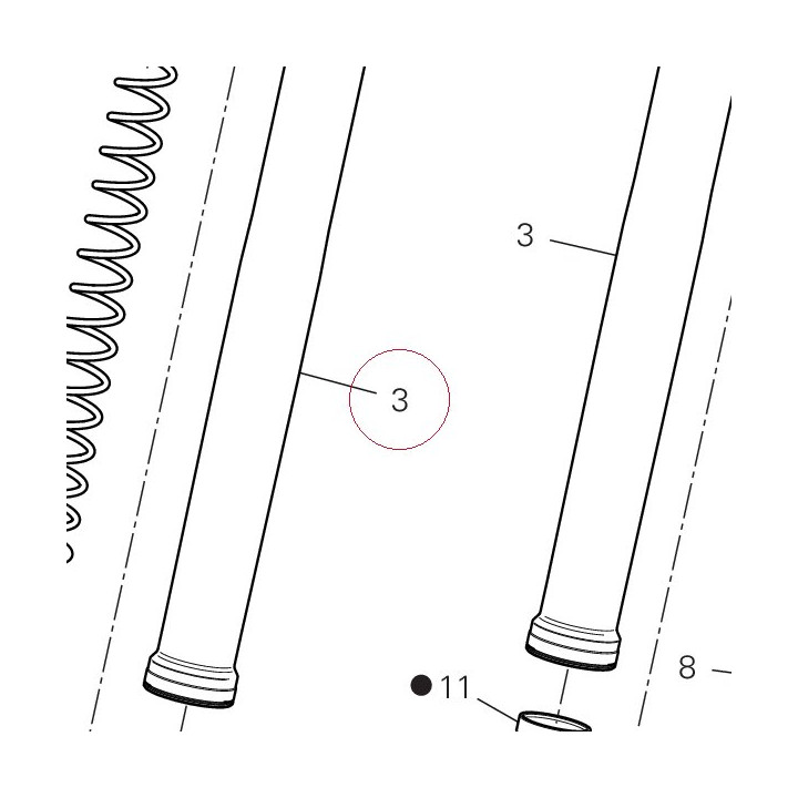 Fork outer tube 34916211A