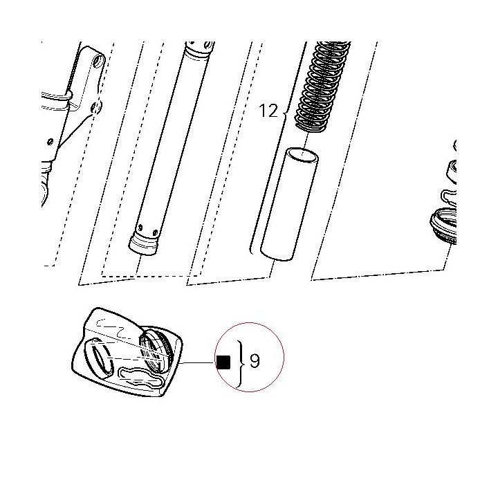 Seal set, front fork 34920211A