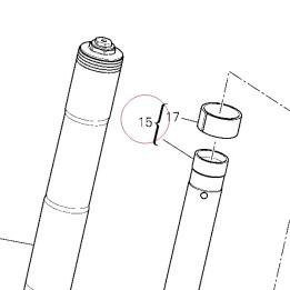 Fork bottom end + sleeve unit (r.h.) 34920521A