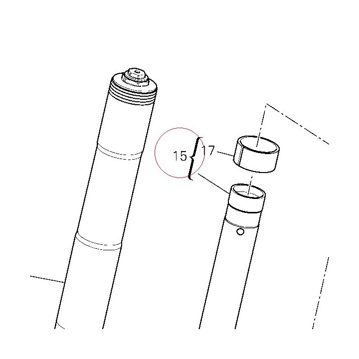 Fork bottom end + sleeve unit (r.h.) 34920521A