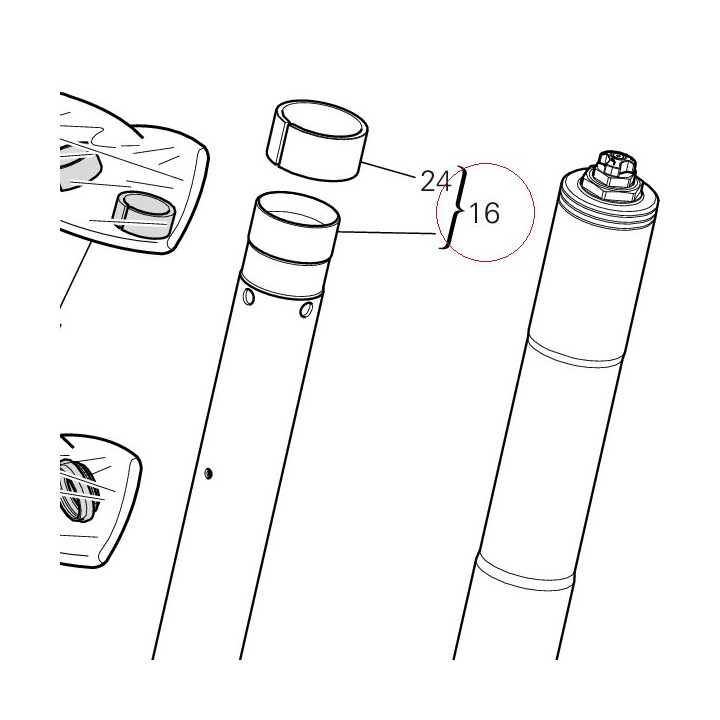 Complete left slider 34921141A