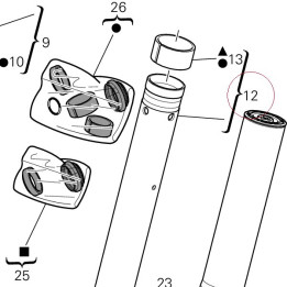Fork outer tube, left 34921221A