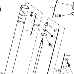 Fork bottom end + sleeve unit (l.h.) 34921511A