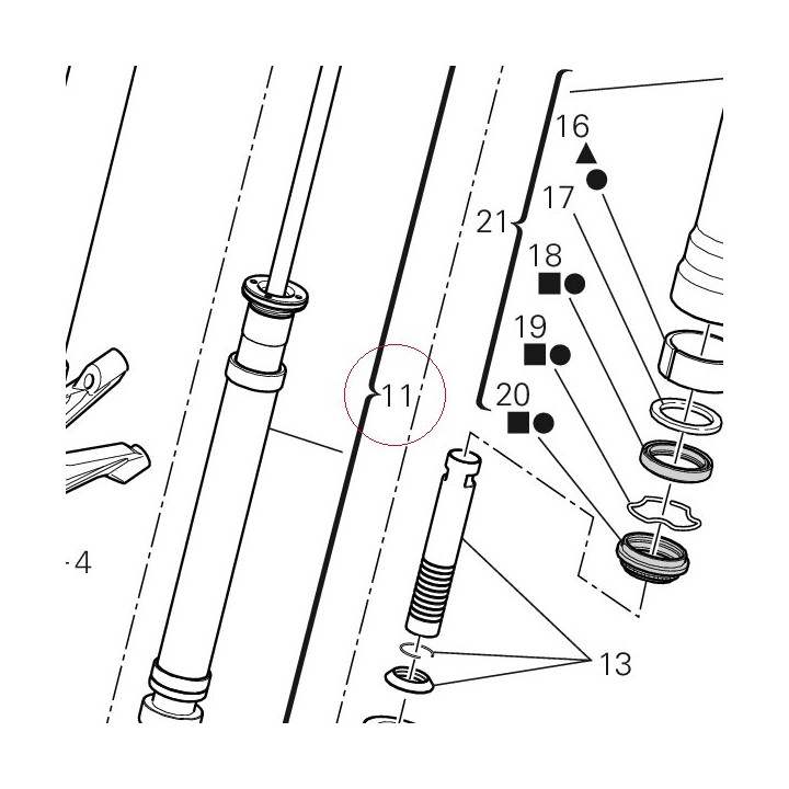 Complete pumping element, right 34921531A