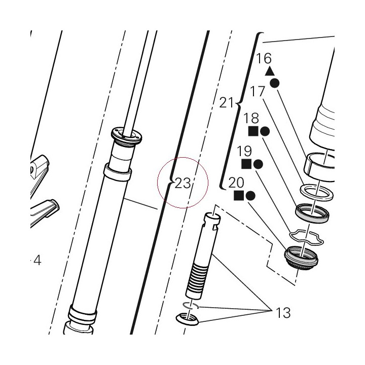 Complete pumping element, left 34921551A