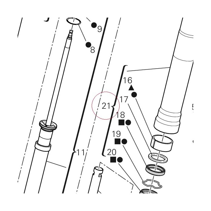 Fork outer tube 34921561A