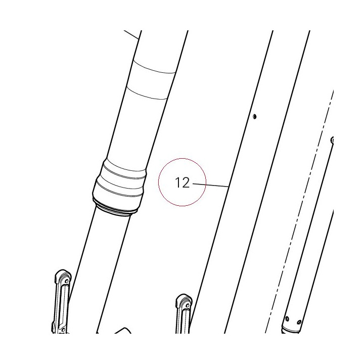 Fork bottom end + sleeve unit (r.h.) 34921591A