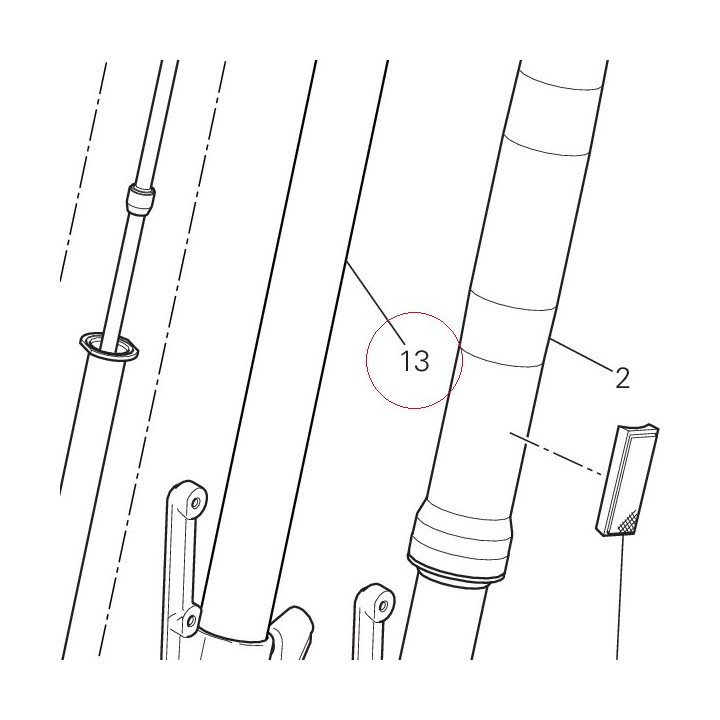 Fork bottom end + sleeve unit (l.h.) 34921751A