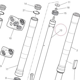 Fork bottom end + sleeve unit (l.h.) 34921811A