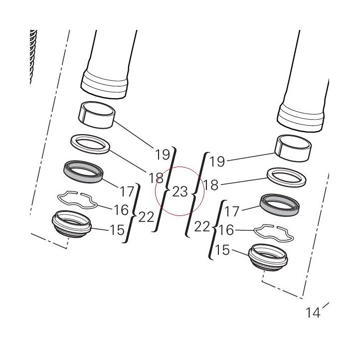Front fork overhaul set 34921941A