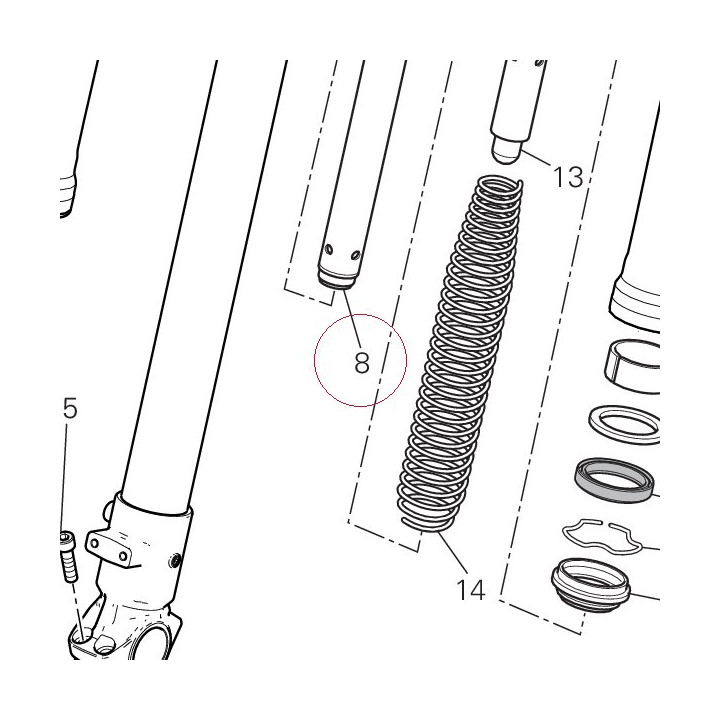 Complete pumping element, right 34922381A