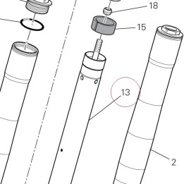 Fork bottom end + sleeve unit (l.h.) 34922421A