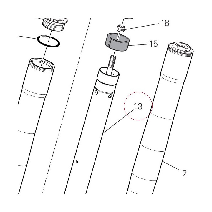 Fork bottom end + sleeve unit (l.h.) 34922421A