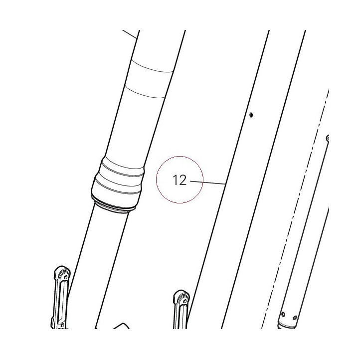 Fork bottom end + sleeve unit (r.h.) 34922431A
