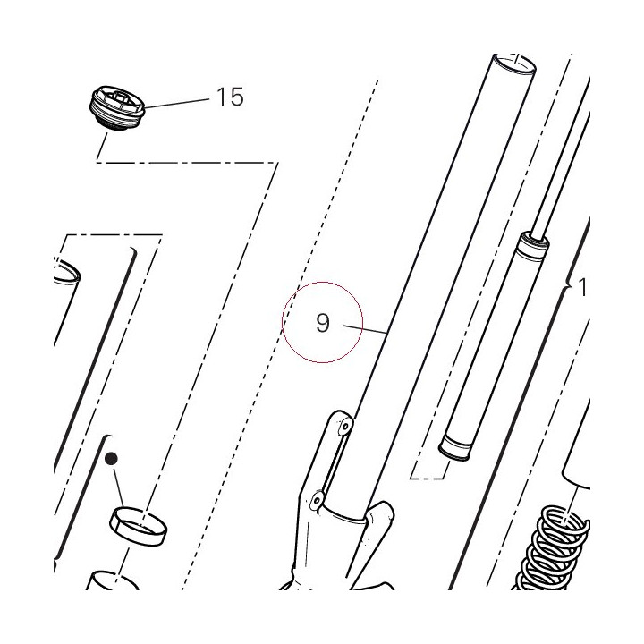 Fork bottom end + sleeve unit (l.h.) 34922521A