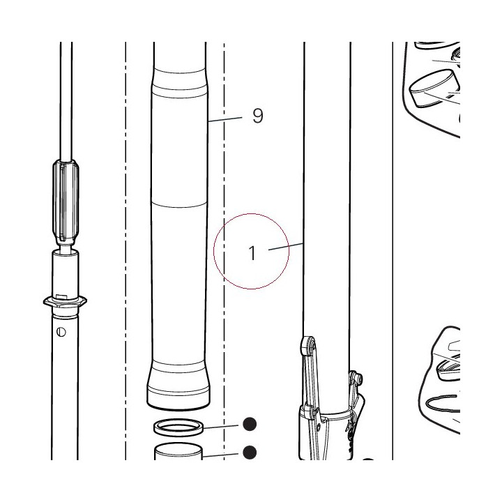 Complete right slider 34922861A
