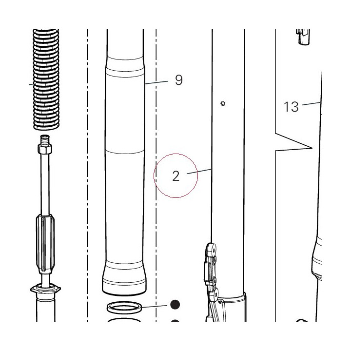 Complete left slider 34922871A