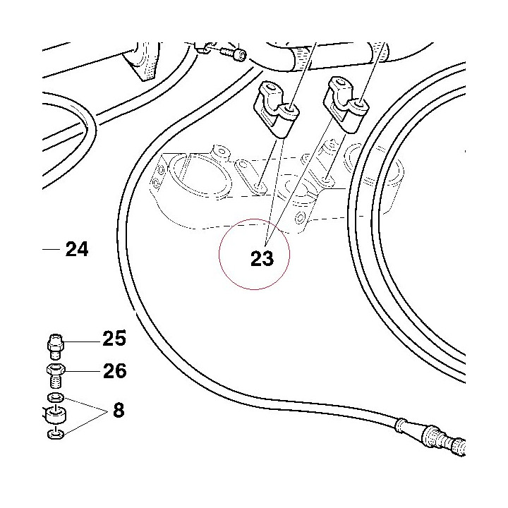 Handlebar bracket, lower 36010101C