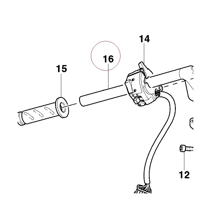 Left half-handlebar 36010151D