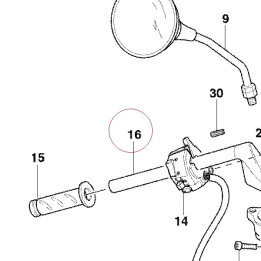 Left half-handlebar 36010291A