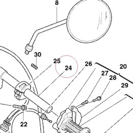 Right half-handlebar 36010301A