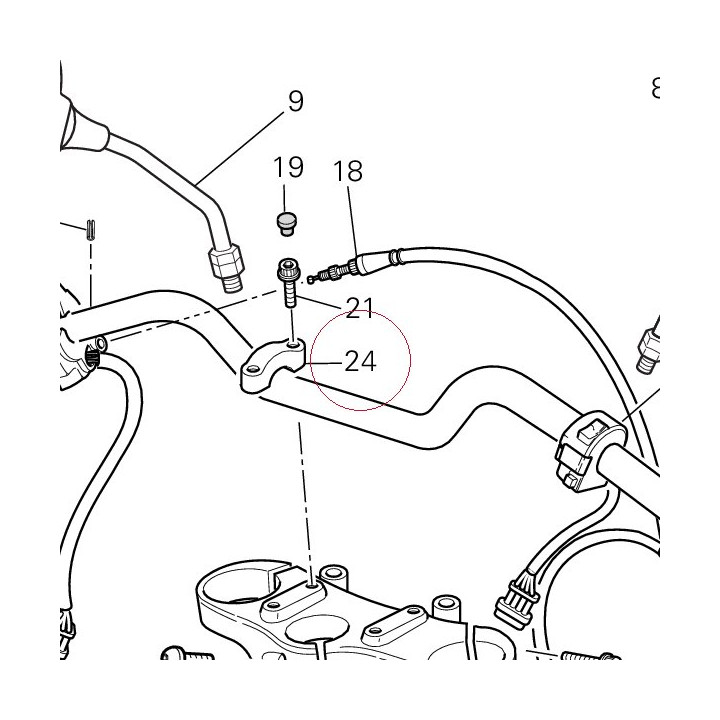 Holder, handlebar 36010331B