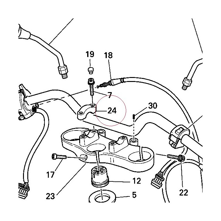 Handlebar bracket, upper 36010331BB