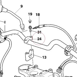 Handlebar bracket, upper 36010341B