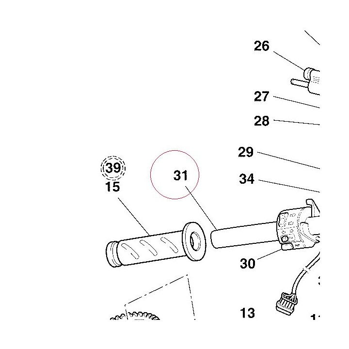 Left half-handlebar 36010441A