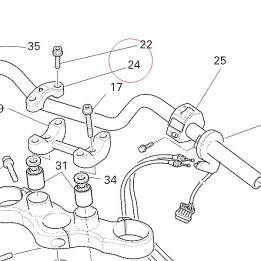 Handlebar bracket, upper 36010612A