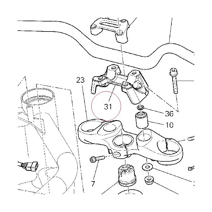 Holder, handle lower 36010881A