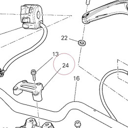 Handlebar bracket, upper 36010891A