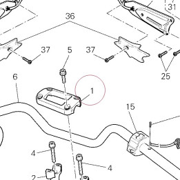 Handlebar bracket, upper 36010921A