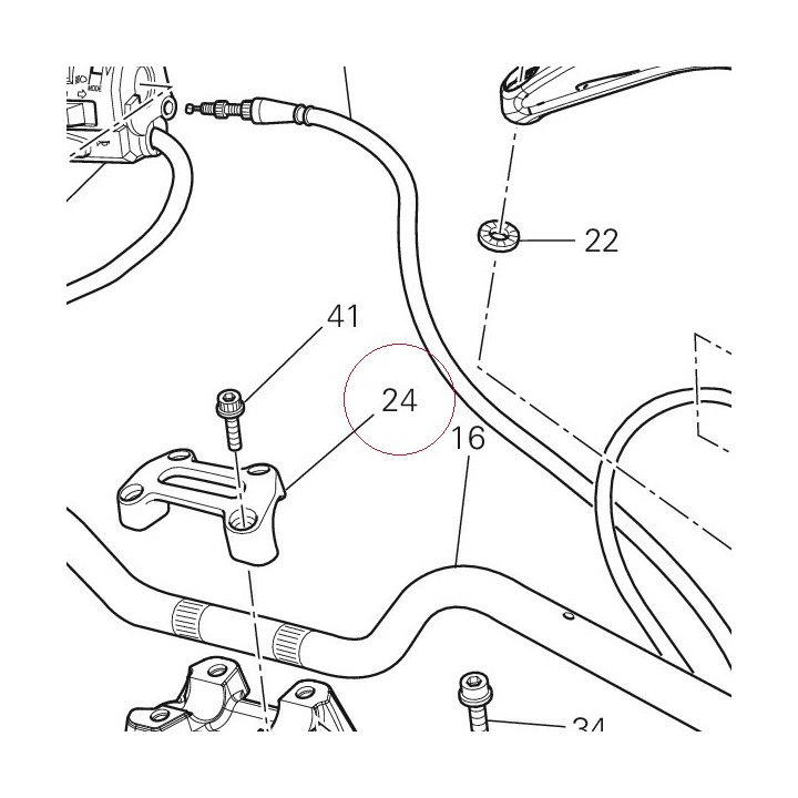 Handlebar bracket, upper 36010991A