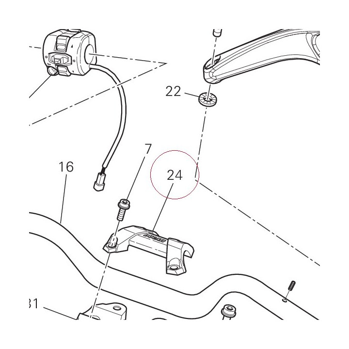 Single u-bolt upper 36011022A