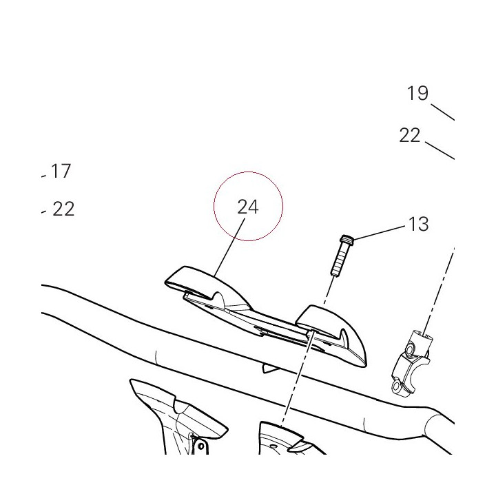 Handlebar bracket, upper 36011201A