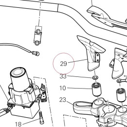Handlebar bracket, lower left 36011251A