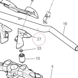Handlebar bracket, lower right 36011261A
