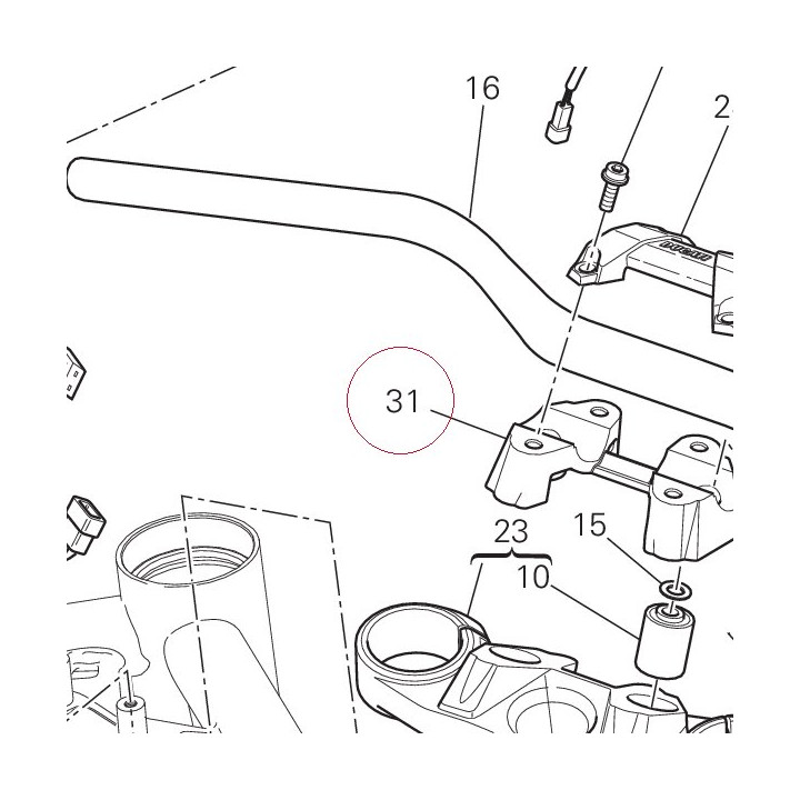 Single u-bolt bottom 36011351AA